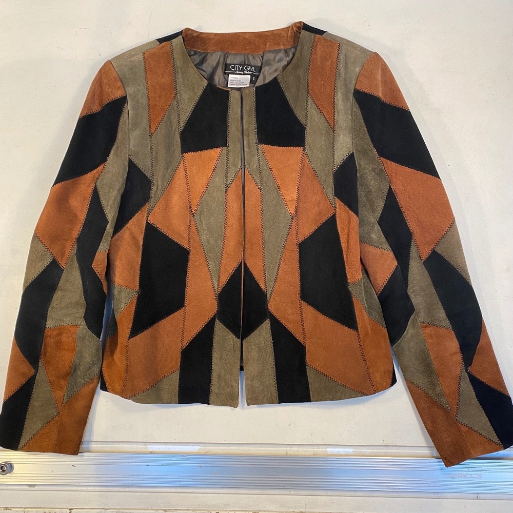 City Girl by Nancy Bolen designer suede jacket